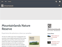 Tablet Screenshot of mountainlands.co.za